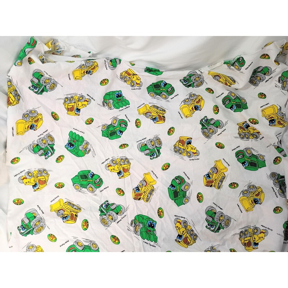 2 Piece Vtg John Deere Kids Fabric 36"x45" and 36"x35" Springs Industries